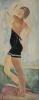 Самохвалов А.Н. Девушка в черном купальнике. Этюд к неосуществленной картине «Радость жизни». 1928